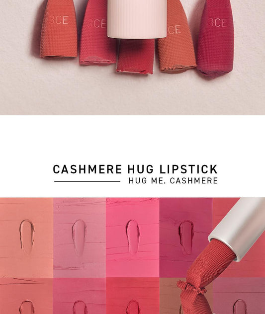 3CE Cashmere Hug Lipstick 10 Colors